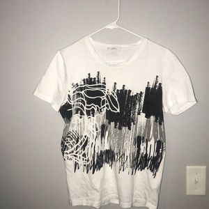 Versace Collection Mens White Half Medusa Scribble